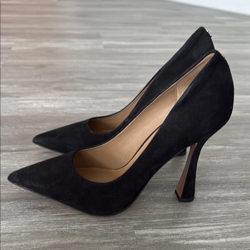Sam Edelman Hazel Black Women's Suede Heels